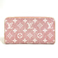 LOUIS VUITTON M81182 Monogram Denim Zippy Wallet, Round Zipper Long Wallet, Monogram Denim, Women's, Pink
