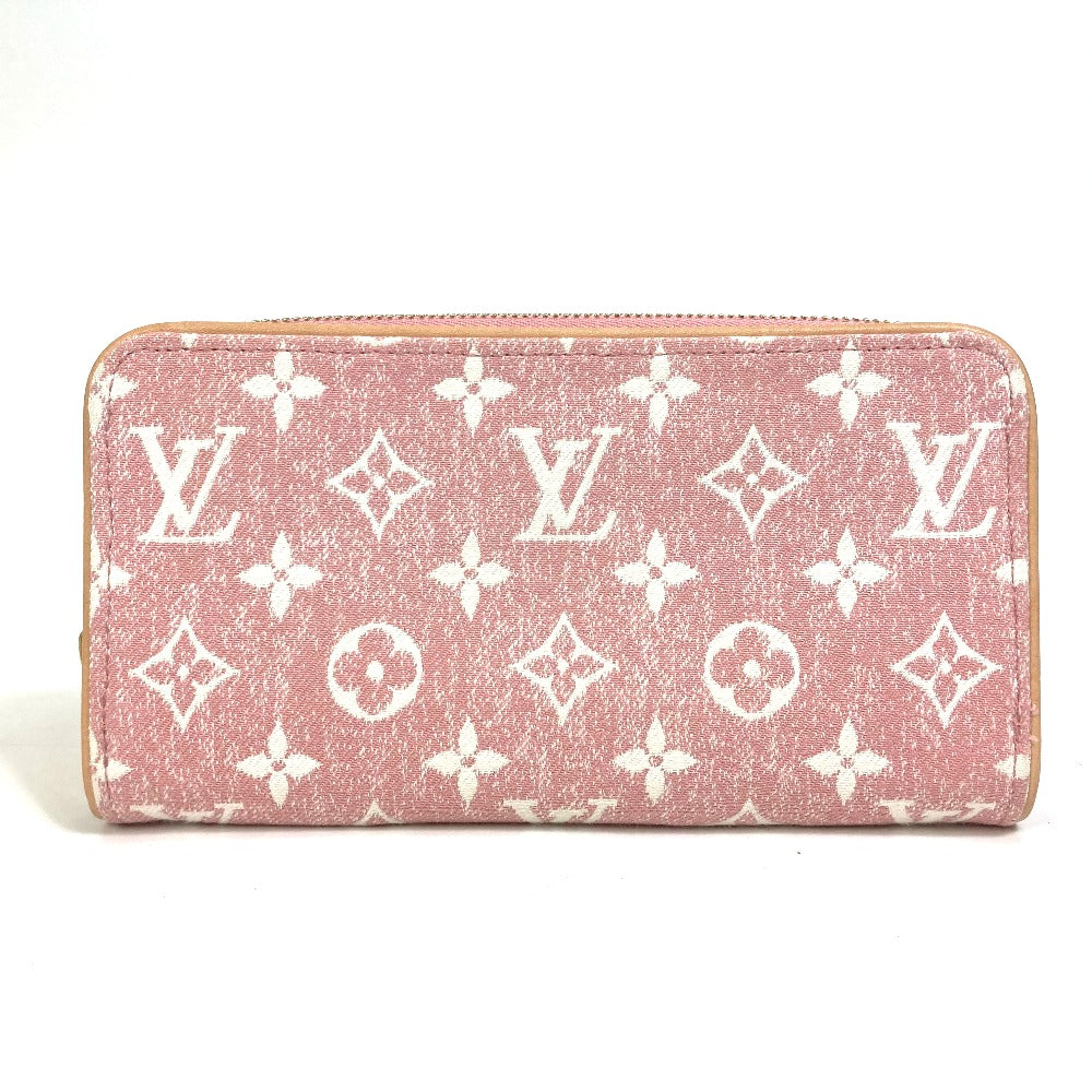 LOUIS VUITTON M81182 Monogram Denim Zippy Wallet, Round Zipper Long Wallet, Monogram Denim, Women's, Pink