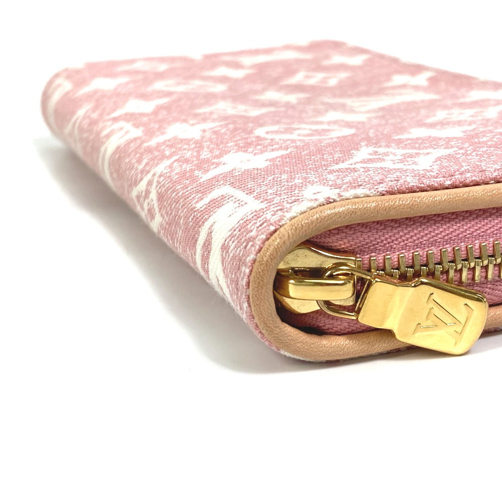 LOUIS VUITTON M81182 Monogram Denim Zippy Wallet, Round Zipper Long Wallet, Monogram Denim, Women's, Pink