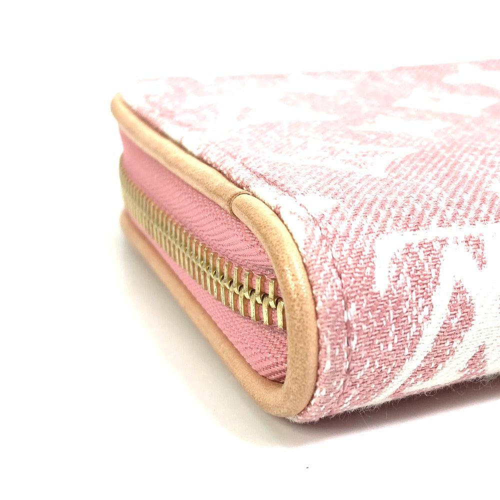 LOUIS VUITTON M81182 Monogram Denim Zippy Wallet, Round Zipper Long Wallet, Monogram Denim, Women's, Pink
