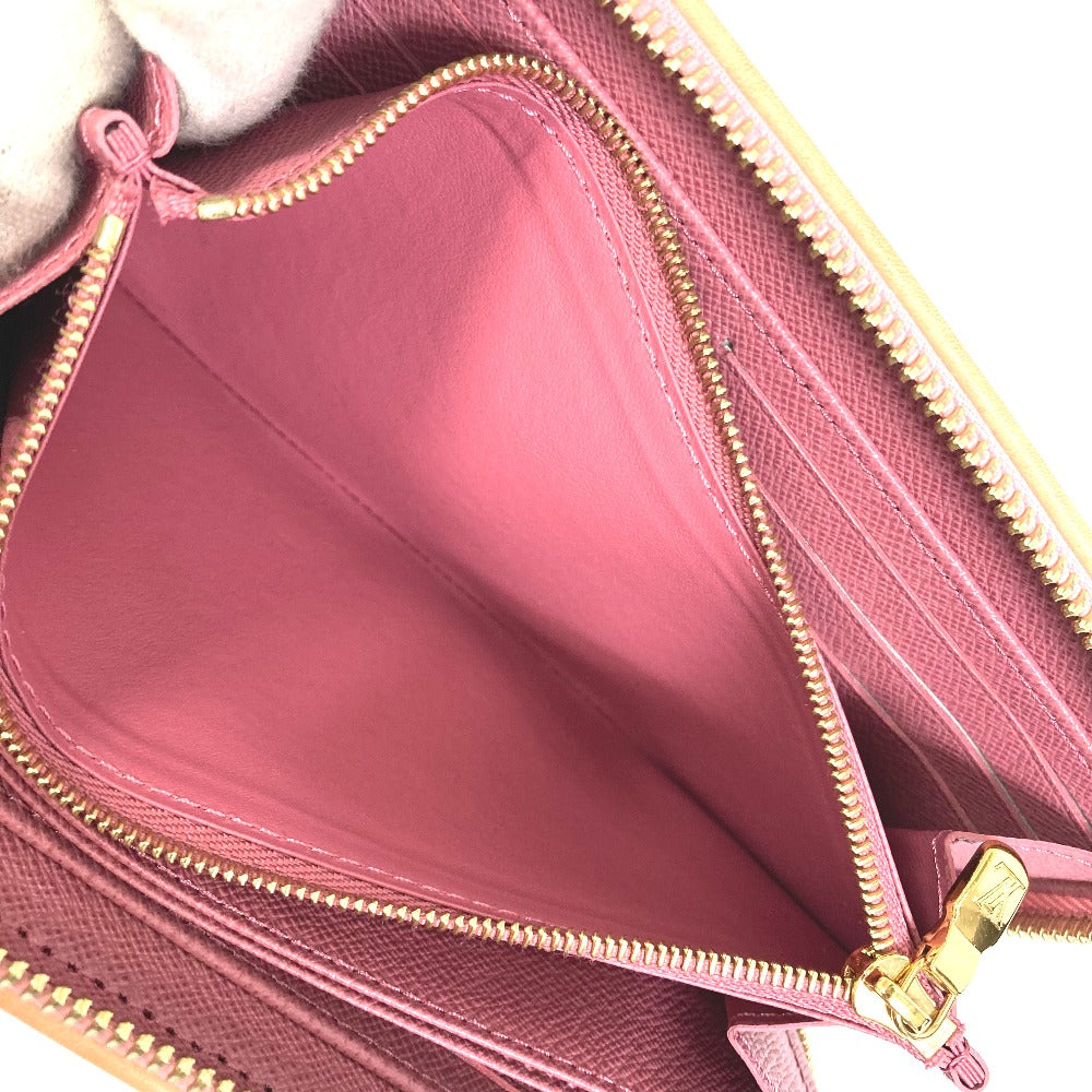LOUIS VUITTON M81182 Monogram Denim Zippy Wallet, Round Zipper Long Wallet, Monogram Denim, Women's, Pink