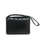 CHANEL CC Coco Mark Matelasse Shoulder Bag, Lambskin, Women's, Black