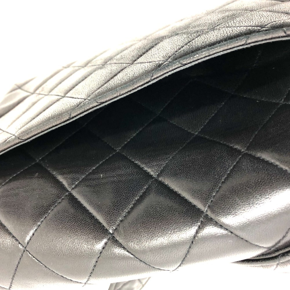 CHANEL CC Coco Mark Matelasse Shoulder Bag, Lambskin, Women's, Black
