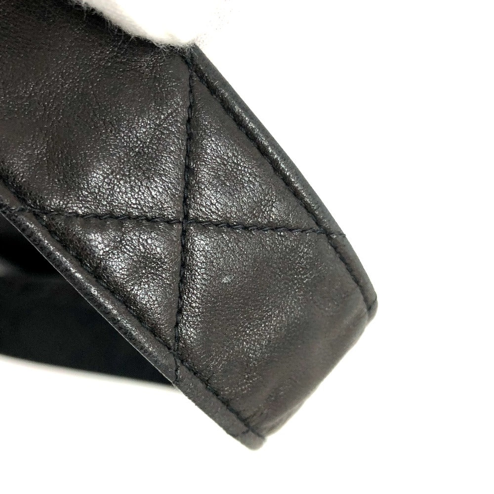CHANEL CC Coco Mark Matelasse Shoulder Bag, Lambskin, Women's, Black