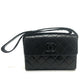 CHANEL CC Coco Mark Matelasse Shoulder Bag, Lambskin, Women's, Black
