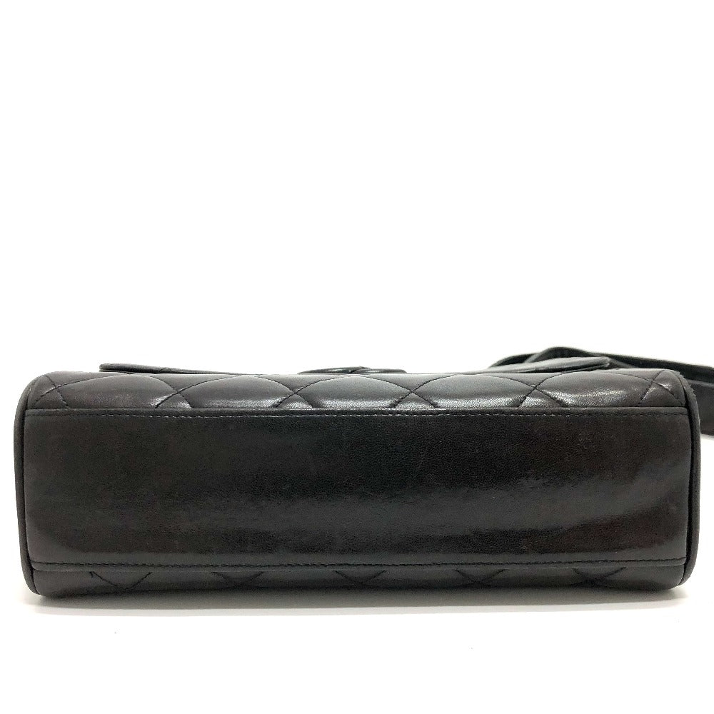 CHANEL CC Coco Mark Matelasse Shoulder Bag, Lambskin, Women's, Black