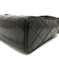 CHANEL CC Coco Mark Matelasse Shoulder Bag, Lambskin, Women's, Black