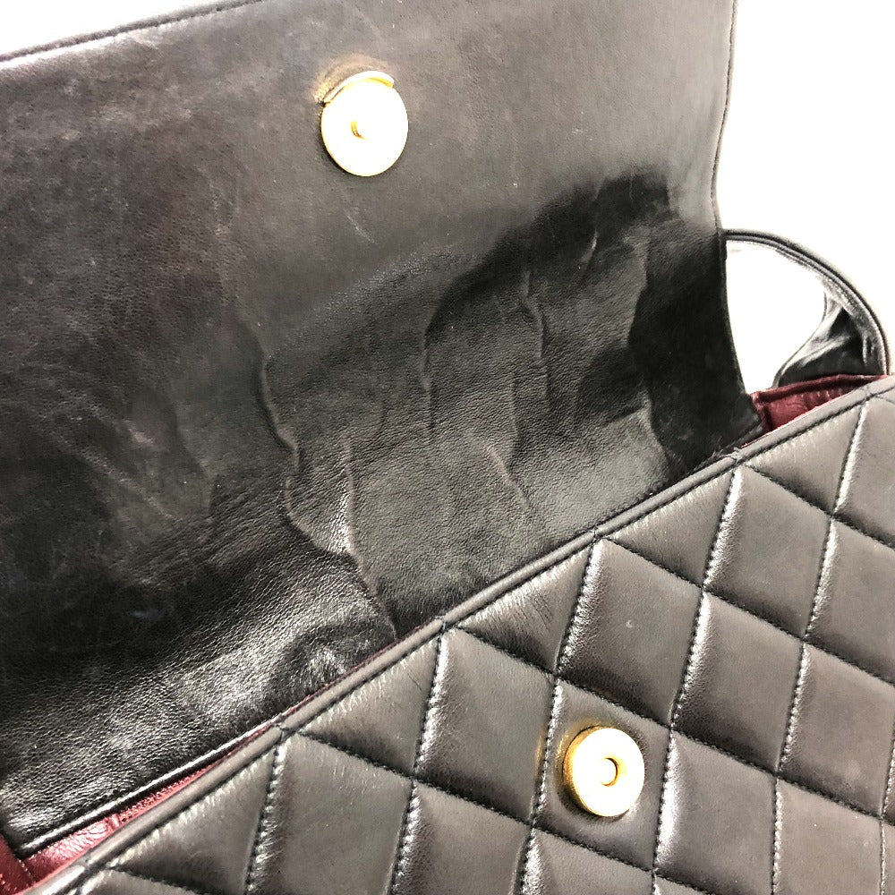 CHANEL CC Coco Mark Matelasse Shoulder Bag, Lambskin, Women's, Black