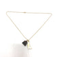 HERMES Amulet Maroquinier PM Buffalo Horn Necklace in Gold for Women