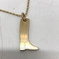 HERMES Amulet Maroquinier PM Buffalo Horn Necklace in Gold for Women
