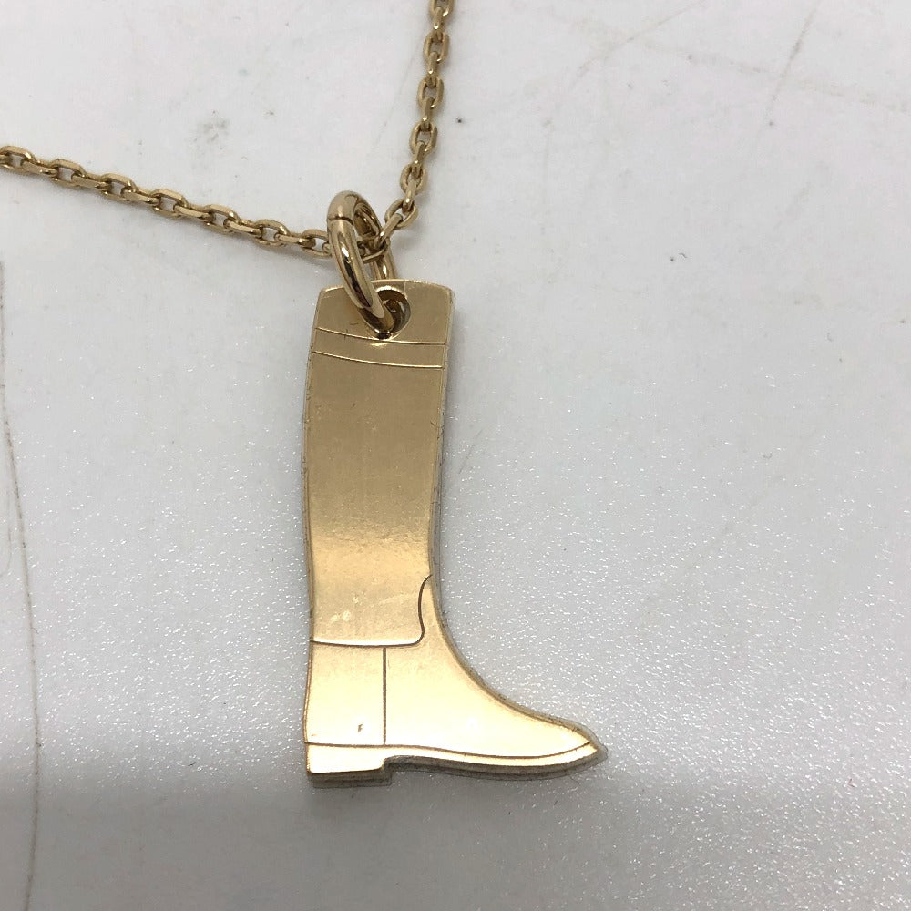HERMES Amulet Maroquinier PM Buffalo Horn Necklace in Gold for Women