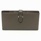 HERMES H hardware, Bearn soufflé bifold long wallet, Epsom leather, women's, Etain, gray