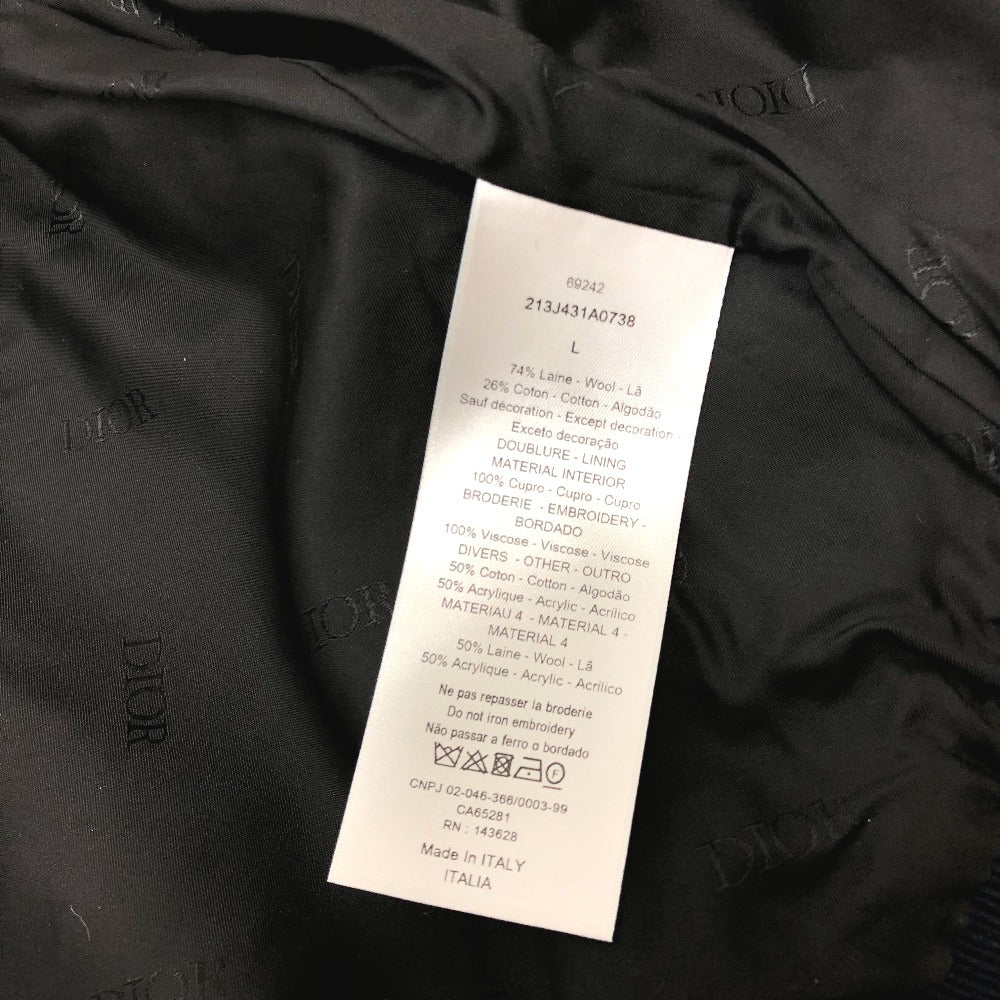 Dior 213J431A0738 Atelier Street Style Wool Blouson Jacket, Men's, Navy