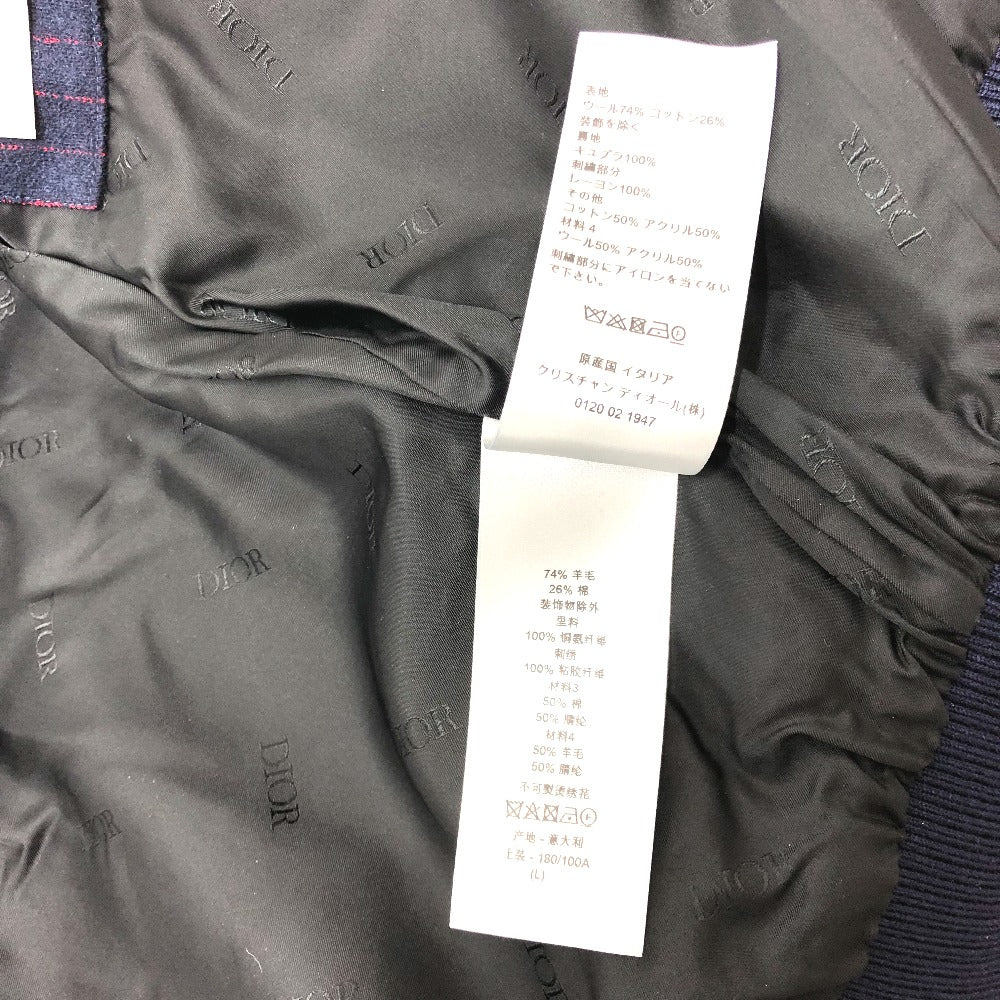 Dior 213J431A0738 Atelier Street Style Wool Blouson Jacket, Men's, Navy