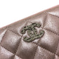 CHANEL A80003 Coco Mark Chain Me Matelasse Round Zip Long Wallet Leather Women's Pink
