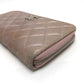 CHANEL A80003 Coco Mark Chain Me Matelasse Round Zip Long Wallet Leather Women's Pink
