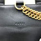 GUCCI 432266 Studded Animalier Backpack in Black Leather for Women
