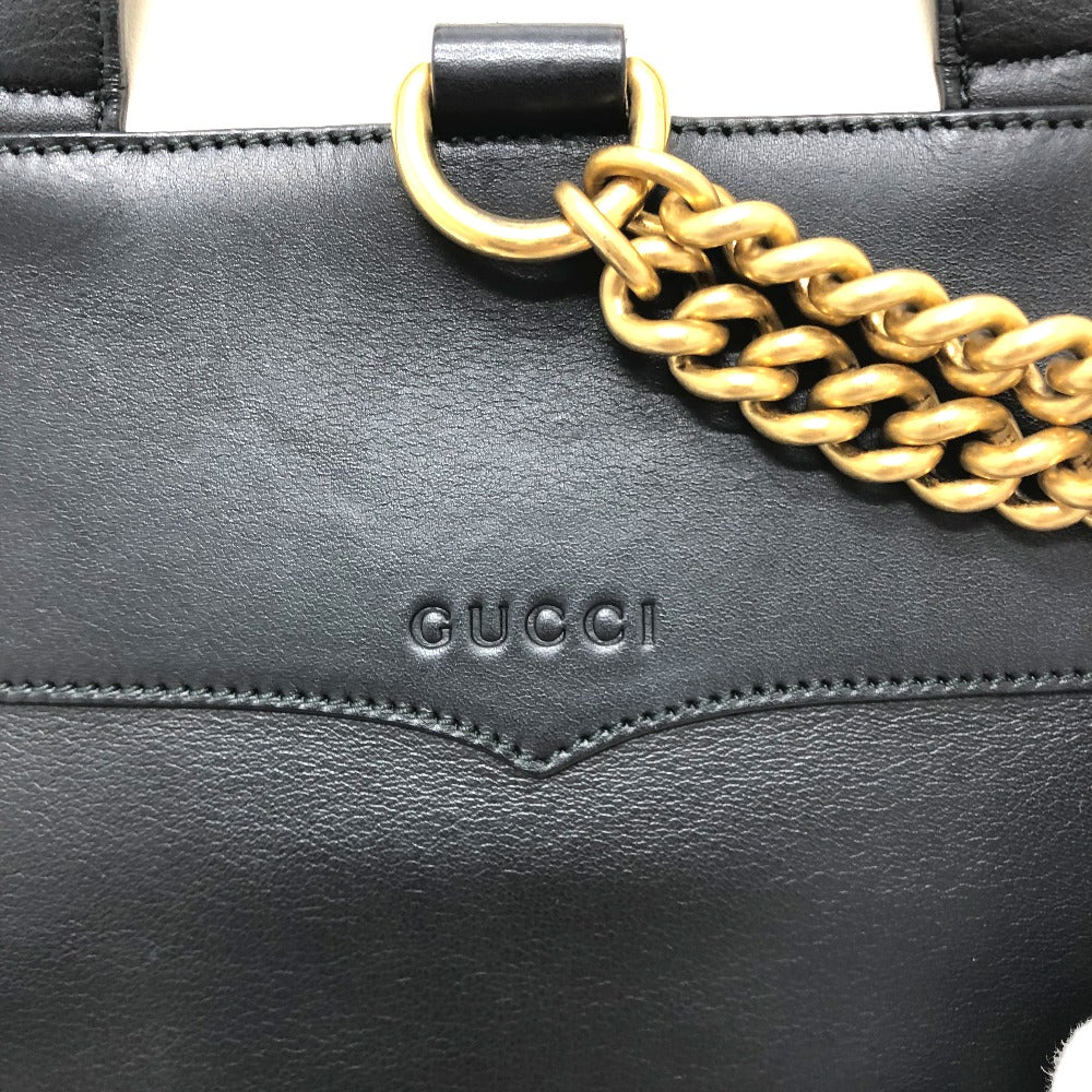GUCCI 432266 Studded Animalier Backpack in Black Leather for Women