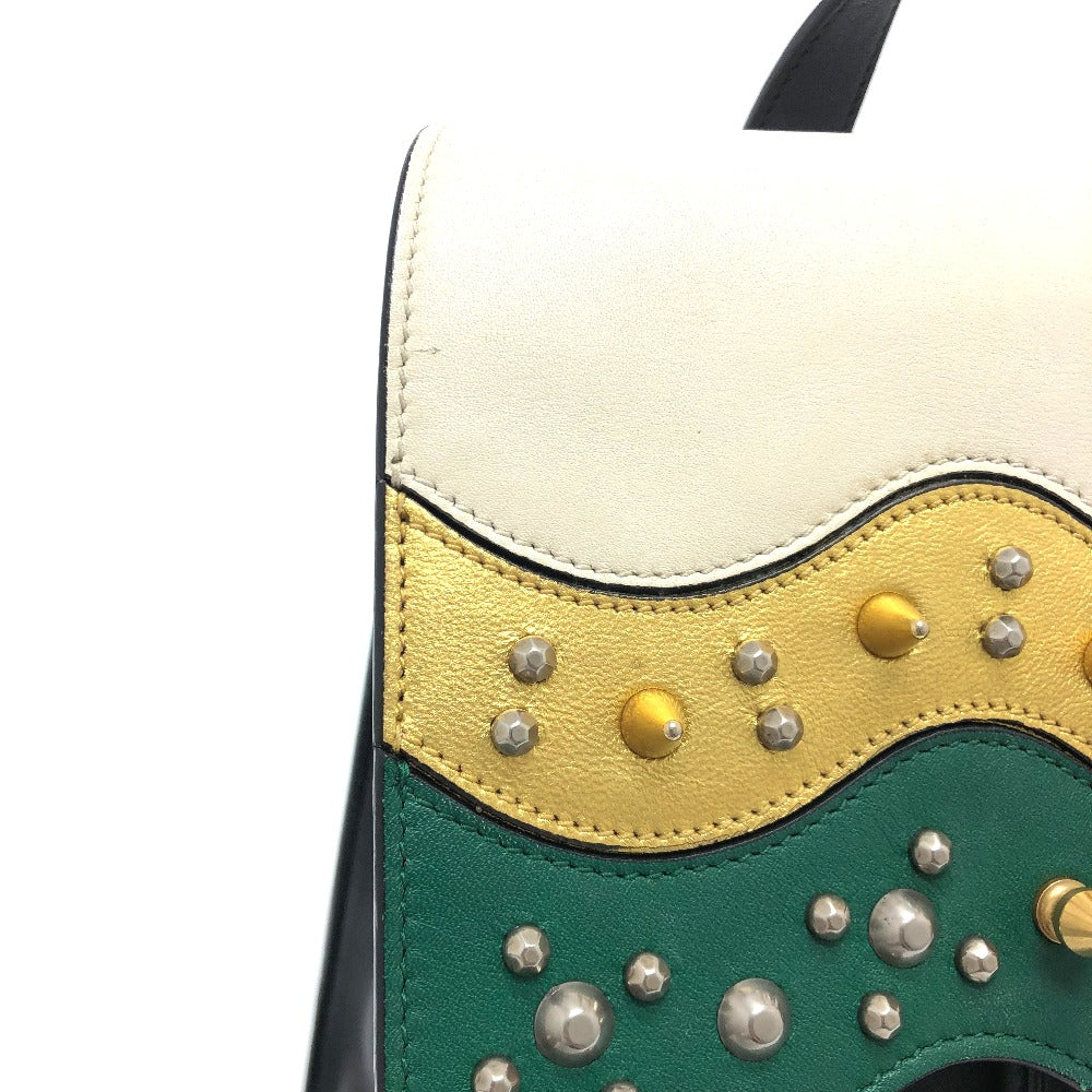 GUCCI 432266 Studded Animalier Backpack in Black Leather for Women