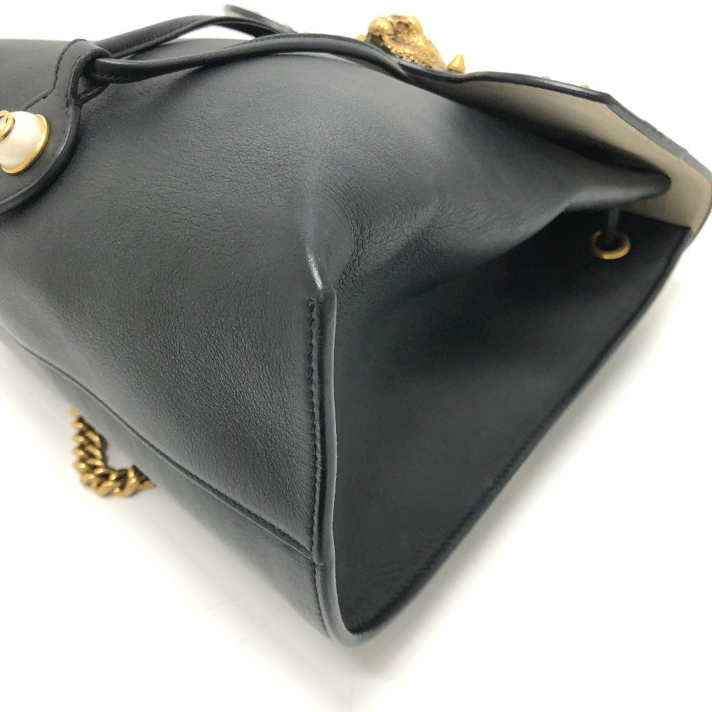 GUCCI 432266 Studded Animalier Backpack in Black Leather for Women