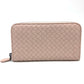 BOTTEGA VENETA 114076 Intrecciato Round Zip Long Wallet in Leather, Women's, Pink