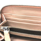 BOTTEGA VENETA 114076 Intrecciato Round Zip Long Wallet in Leather, Women's, Pink