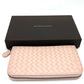 BOTTEGA VENETA 114076 Intrecciato Round Zip Long Wallet in Leather, Women's, Pink