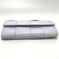 BOTTEGA VENETA 667433 Intrecciato Maxi Bifold Long Wallet in Leather, Women's, Purple