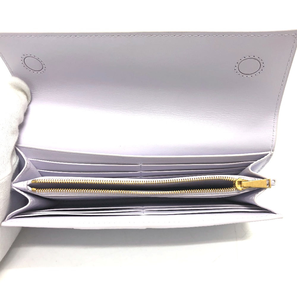 BOTTEGA VENETA 667433 Intrecciato Maxi Bifold Long Wallet in Leather, Women's, Purple