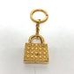 Christian Dior Lady Dior Bag Charm Keychain, Metal, Gold, Women's