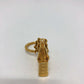 Christian Dior Lady Dior Bag Charm Keychain, Metal, Gold, Women's
