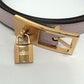 HERMES Cadena/Fashion Accessory Lucky 15 PM Reversible Trouser Belt, Swift Leather, Women's, Pink/Khaki