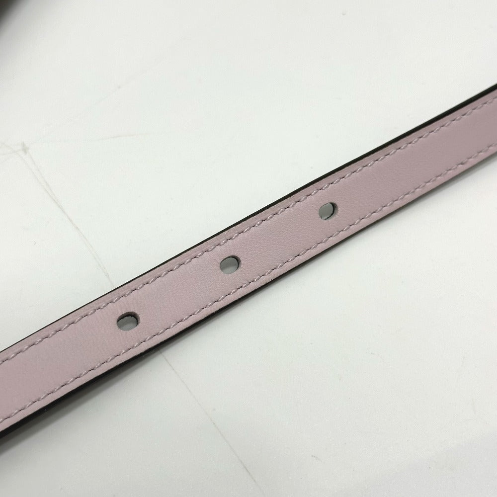 HERMES Cadena/Fashion Accessory Lucky 15 PM Reversible Trouser Belt, Swift Leather, Women's, Pink/Khaki