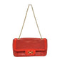 Salvatore Ferragamo Gancini Punching Chain Shoulder Bag in Red Leather for Women