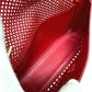 Salvatore Ferragamo Gancini Punching Chain Shoulder Bag in Red Leather for Women