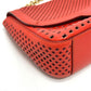 Salvatore Ferragamo Gancini Punching Chain Shoulder Bag in Red Leather for Women