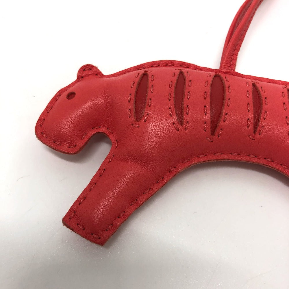 HERMES Tiger Lulu Charm by Año Milo, Women's, Rose Mexico, Red