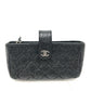 CHANEL CC Coco Mark Matelasse Coin Case/Coin Purse Pouch Leather Women's Black