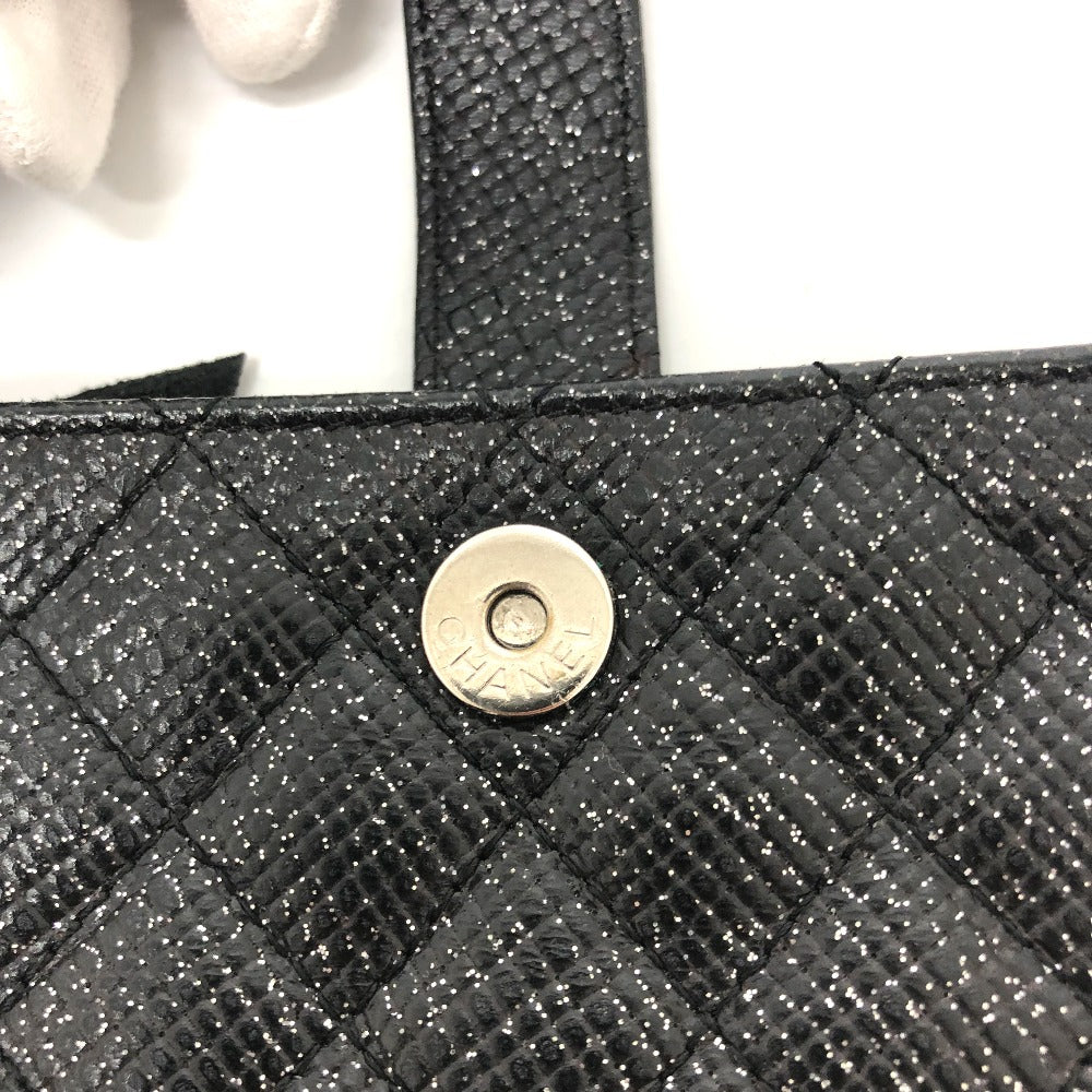 CHANEL CC Coco Mark Matelasse Coin Case/Coin Purse Pouch Leather Women's Black