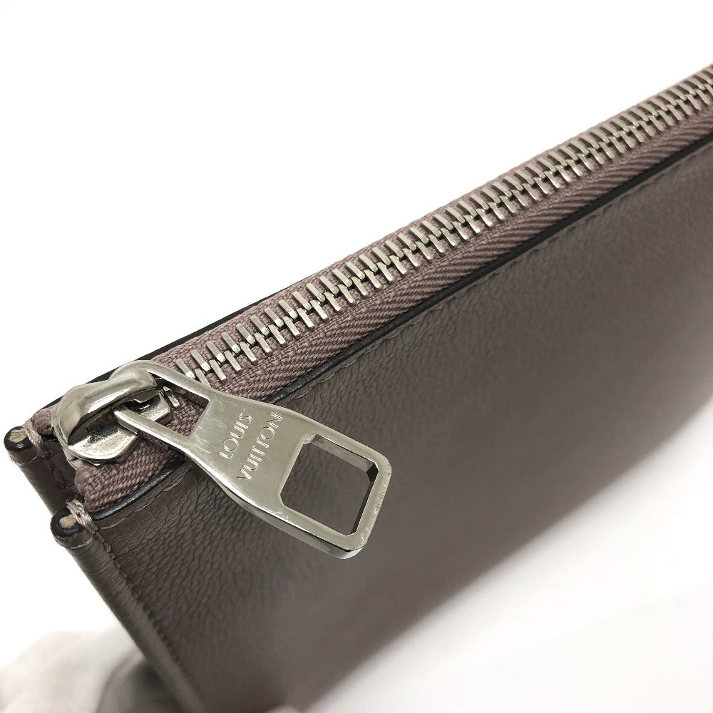 LOUIS VUITTON R99760 L字ファスナー ポシェットジュール PM カバン ポーチ/フラット クラッチバッグ トリヨン レディース トープ ベージュ