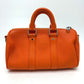 LOUIS VUITTON M81004 LV Aerogram Keepall XS 2-Way Crossbody Shoulder Bag in Orange Leather