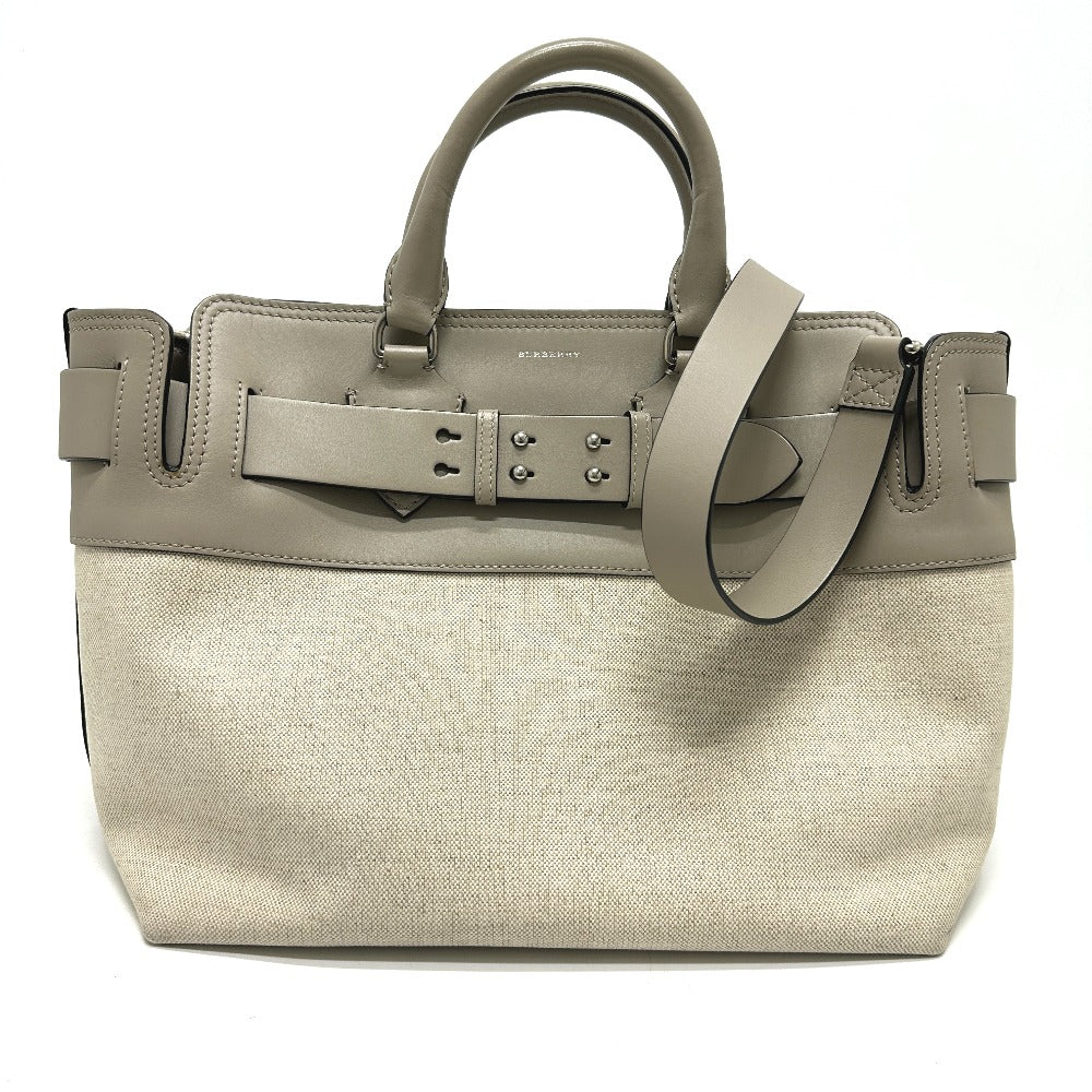 BURBERRY 4076673 ベルトバッグ ミディアム 2WAY カバン ハンドバッグ キャンバス/レザー レディース ベージュ