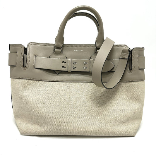 BURBERRY 4076673 ベルトバッグ ミディアム 2WAY カバン ハンドバッグ キャンバス/レザー レディース ベージュ