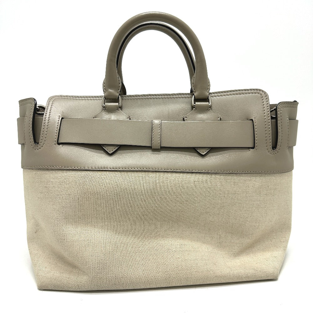BURBERRY 4076673 ベルトバッグ ミディアム 2WAY カバン ハンドバッグ キャンバス/レザー レディース ベージュ