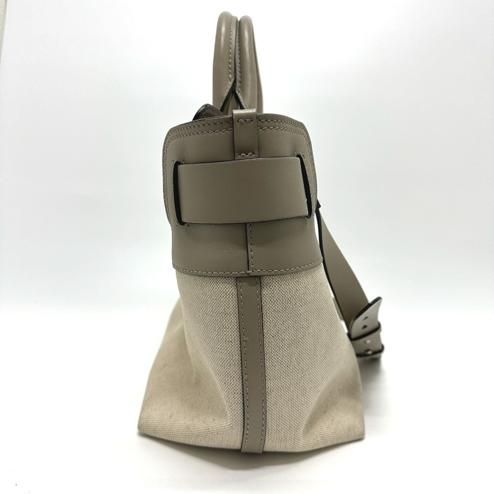 BURBERRY 4076673 ベルトバッグ ミディアム 2WAY カバン ハンドバッグ キャンバス/レザー レディース ベージュ
