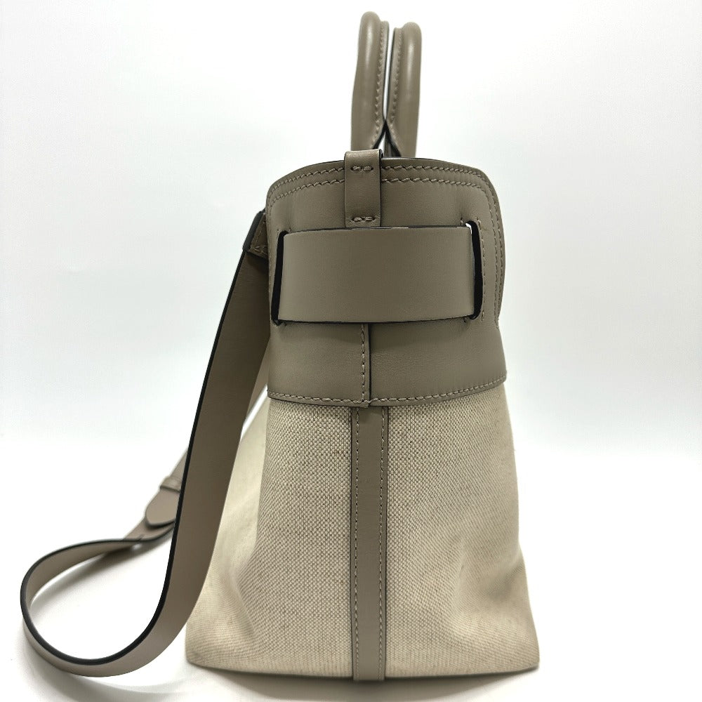 BURBERRY 4076673 ベルトバッグ ミディアム 2WAY カバン ハンドバッグ キャンバス/レザー レディース ベージュ