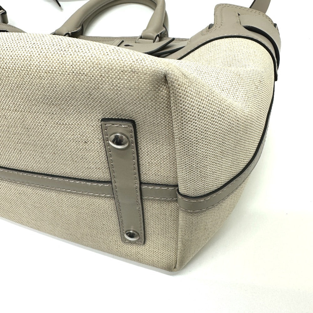 BURBERRY 4076673 ベルトバッグ ミディアム 2WAY カバン ハンドバッグ キャンバス/レザー レディース ベージュ