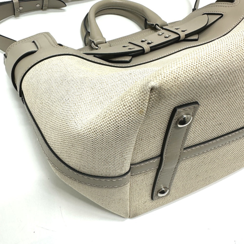 BURBERRY 4076673 ベルトバッグ ミディアム 2WAY カバン ハンドバッグ キャンバス/レザー レディース ベージュ