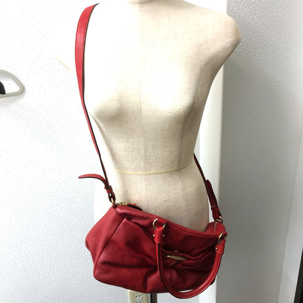 Salvatore Ferragamo DH-21C335 ヴァラ リボン/斜め掛け カバン 2WAY/カバン ハンドバッグ レザー レディース レッド