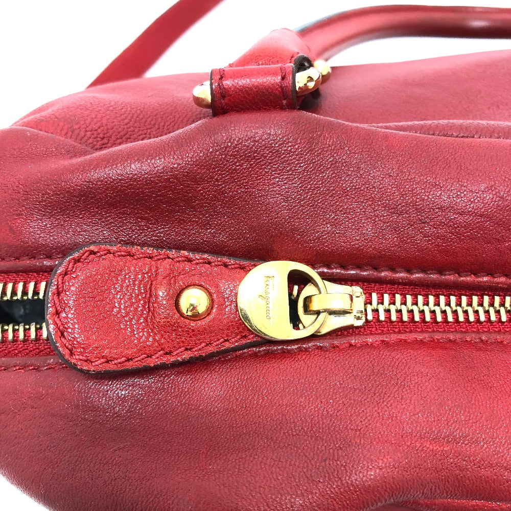 Salvatore Ferragamo DH-21C335 ヴァラ リボン/斜め掛け カバン 2WAY/カバン ハンドバッグ レザー レディース レッド
